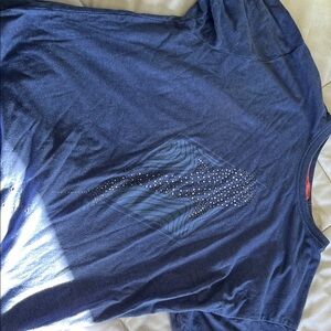 Stylish Navy Blue Short Sleeve Tee